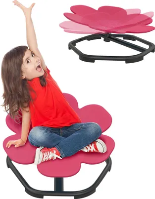 Image de NAIZY Carrousel Autisme Enfants Chaise tournante sensorielle Chaise tournante pour enfants Chaise jouet Formation Coordination physique et équilibre Tabouret tournant Carrousel tournant (prune)