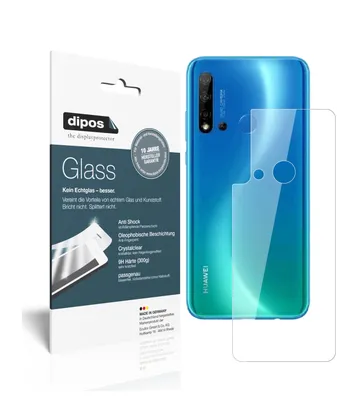 Produktbild von 2x Schutzfolie für Huawei nova 5 Rückseite - Anti-Shock 9H Folie dipos Glass Kunststoffglas