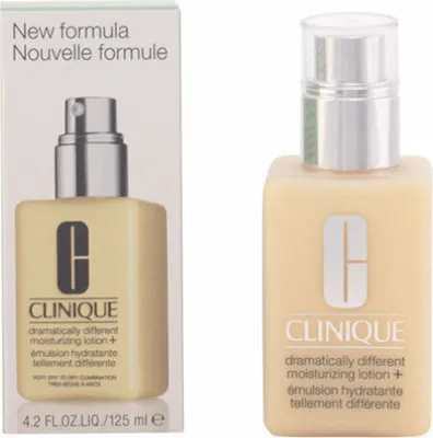 Produktbild von Clinique Dramatically Different Moisturizing Lotion+, Gesichtslotion, Frauen, 125 ml, Mischhaut, trockene Haut, Sehr trockene Haut, Feuchtigkeitsspendend, Feuchtigkeitsspendend, Glättend, Weichmachend, Pumpenflasche