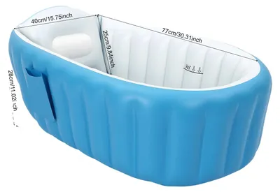Produktbild von Aufblasbare Badewanne, Tragbares Design, Einfache Einrichtung, Blau