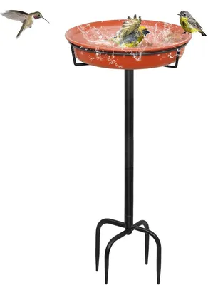 Imagen del producto de Giyiprpi, bebedero para pájaros, comedero para pájaros, bebedero, de pie, 90 cm, bebedero para pájaros, jardín para aves silvestres, bebedero para aves, bebedero para pájaros, grande, resistente a las heladas, apto para el invierno, bebedero para pájaros (C)