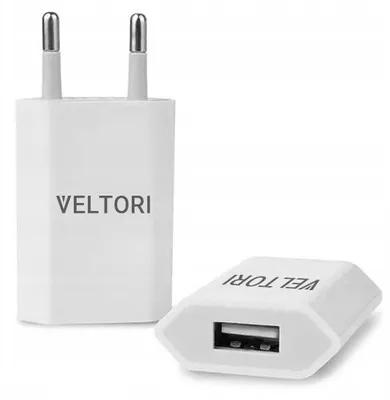 Produktbild von Veltori POWER ON USB 5V 1A Smartwatch Ladegerät Weiß