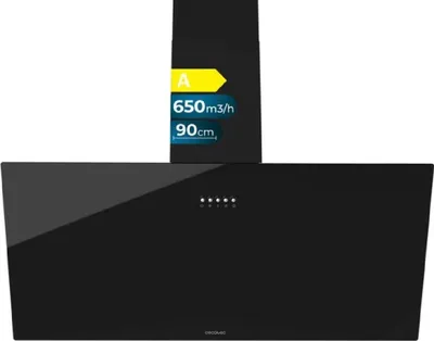 Produktbild von Cecotec Dunstabzugshaube 90 cm Bolero Flux DM 906500 Glas Schwarz LED