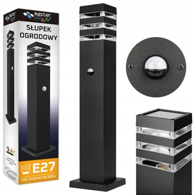Obrázek produktu pro Masterled Malibu Stojací zahradní lampa 60cm PIR senzor E27