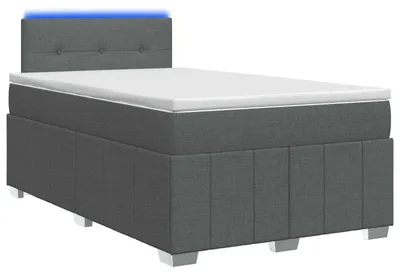 Immagine prodotto di Letto a molle con materasso grigio scuro 120 x 190 cm in tessuto