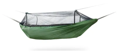 Produktbild von DD Hammocks DD Frontline Forest grün atmungsaktive Reisehängematte mit Moskitonetz und doppelter Lie