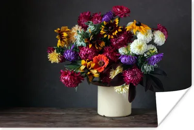 Produktbild von MuchoWow® Poster Blumenstrauß - Farben - Stilleben 30x20 cm - Plakate - Print