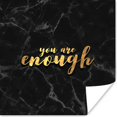 Produktbild von MuchoWow® Poster Zitate - Selbstvertrauen - Gold - Marmor 100x100 cm - Babyzimmer