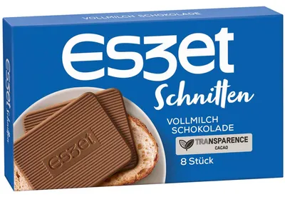 Produktbild von Eszet Schnitten Vollmilch Schokolade 8er