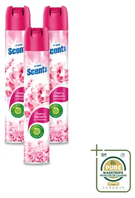 Productafbeelding van 3 x Luchtverfrisser spray - Kersenbloesem - 400 ml - Voordeelverpakking - 3 stuks