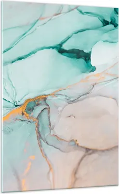 Produktbild von Bilder auf glas - Einteilig - Marmor Abstraktion Türkis - 70x100cm - Glasbilder - Wandbilder - Bilder - Wanddekoration aus Glas - Glas Bilder - Wandbild auf Glas - GPA70x100-4451