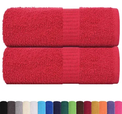 Produktbild von vidaXL Waschtücher FROGN 2 Stk. Rot 30x30 cm 360 g/m²
