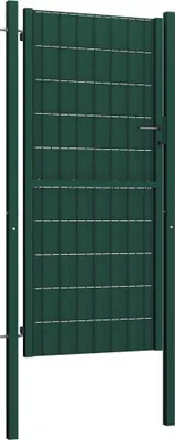 Immagine prodotto di vidaXL Cancello di recinzione in PVC e acciaio 100x204 cm Verde
