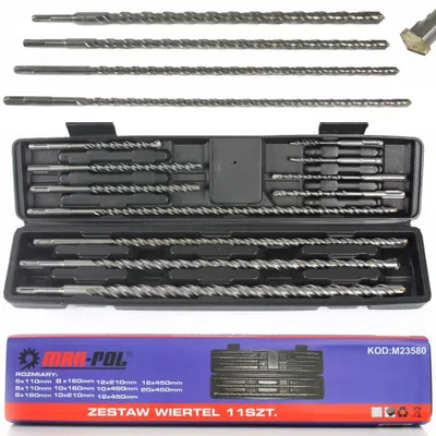 Obrázek produktu pro MAR-POL Vrtáky SDS Plus sada 11 kusů S4 M23580