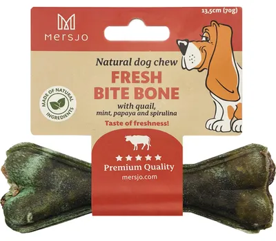 Produktbild von MERSJO Wachtel Kauknochen für Hunde 13,5 cm - Frischer Atem