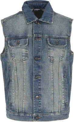 Image de Gilet en denim Urban Classics pour hommes bleu clair - 5XL