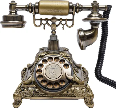 Produktbild von Telefony stacjonarne Vintage Obrotowy telefon Antyczny przewodowy telefon domowy Biuro Desktop Decor