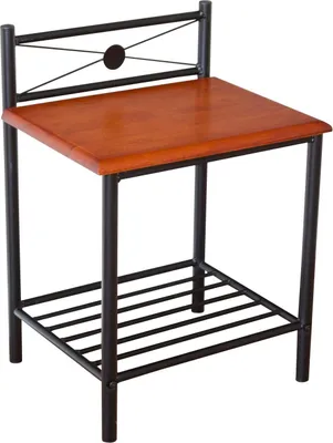 Produktbild von Homestyle4u Nachttisch Nachtkonsole Nachtschrank Metall Beistelltisch Schrank Verzierung