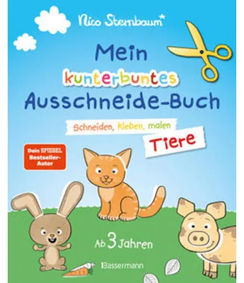 Obrázek produktu pro Mein kunterbuntes Ausschneidebuch - Tiere. Schneiden, kleben, malen ab 3 Jahren. Mit Scherenführerschein