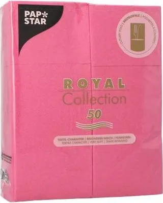 Produktbild von 300 Servietten "ROYAL Collection" 40 cm x 30 cm fuchsia mit Besteckfalz