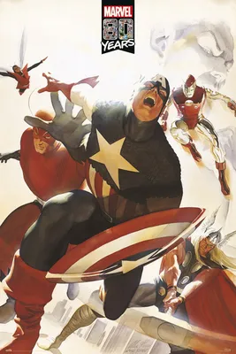 Produktbild von Marvel - Avengers 80 Jahre - Poster - Größe 61x91,5 cm