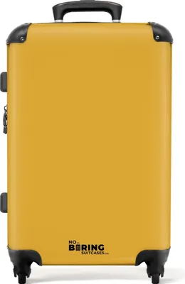 Produktbild von NoBoringSuitcases.com® Großer Koffer - Gelb - Einfarbig - Kombinationsschloss TSA - Hartschalen Trolley 4 Rollen - 72 liter - Reisekoffer - 66 cmKoffer Mittelgroß 67x43x25 cm, 72L,