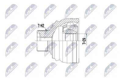 Produktbild von NTY Antriebswellengelenk Gelenksatz NPZ-AU-056 Vorne für AUDI A4 Avant (8K5, B8) 98mm 26mm