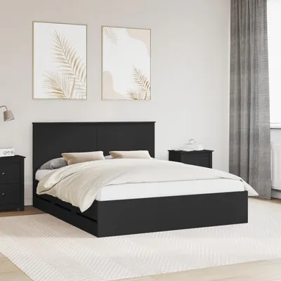Obrázok produktu pre vidaXL Rám postele so zásuvkami čierny 160 x 200 cm