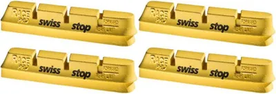 Zdjęcie produktu dla Swissstop, klocki hamulcowe, Race Pro, żółte Yellow King, do Campagnolo 10-rzędowych/Zero Gravity, do obręczy karbonowych, 4 sztuki, sugerowana cena detaliczna 45,90, (nr kat. = Swrapro C)