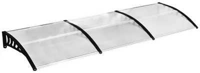 Produktbild von Vordach für Haustür Überdachung 90 x 295 cm Pultbogenvordach UV Schutz