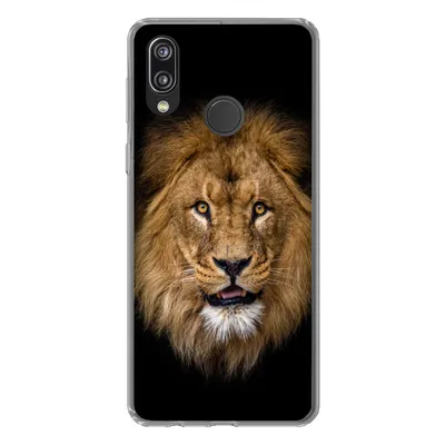 Produktbild von MuchoWow® Handyhülle Schutzhülle Hülle für Huawei P20 Lite (2020) Löwe - Porträt - Schwarz - Tiere Silikon Softcase Handy Hülle - Kartenhalter