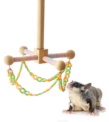 Image de Balançoire en bois pour petits animaux de compagnie