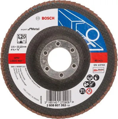 Produktbild von Fächerschleifscheibe X551 Expert for Metal, gerade, 115 mm, 120, Glasgewebe