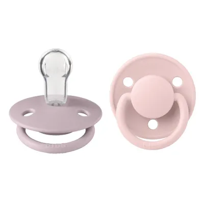 Produktbild von BIBS De Lux Schnuller 2er-Pack, BPA-frei, Kirschform Nippel. Silikon, Hergestellt in Dänemark. Einheitsgröße (0-36 Monate), Blossom / Dusky Lilac