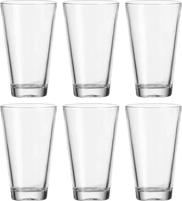 Produktbild von Leonardo Ciao Trink-Gläser 6er Set, spülmaschinengeeignete Wasser-Gläser, Trink-Becher aus Glas, Saft-Gläser, Getränke-Set, 300 ml, 012674
