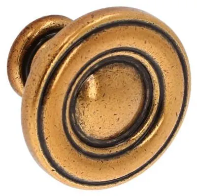 Immagine prodotto di Maniglia per mobili in zamak, diametro 31 mm, finitura oro