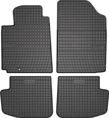 Image de Tapis de sol en caoutchouc pour Toyota Yaris I 1999-2006 (hayon) – 4 pièces, noirs, sur mesure