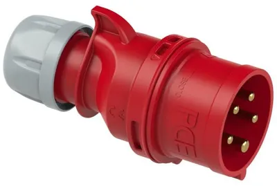 Obrázek produktu pro Přenosná zástrčka CEE PCE 16 A, 5pólová, 400 V, 6 h, IP44, 015-6