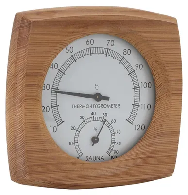 Imagen del producto de Omgoods - Termómetro y higrómetro para sauna, de madera, 2 en 1
