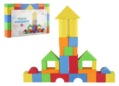 Image de Kit de construction en mousse, 29 pièces, dans une boîte en plastique de 24,5 x 16 x 4 cm
