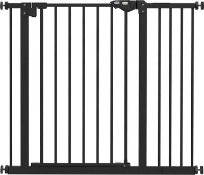Produktbild von Türschutzgitter für Hunde, Absperrgitter, Schutzgitter für Haustiere, Metall, Kunststoff, ,74-80/87-94 cm, Schwarz