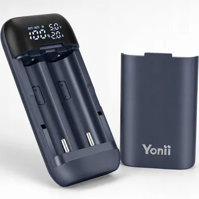 Obrázek produktu pro Nabíječka + powerbanka 18W s USB-C, kapacita 10000mAh, podpora QC+PD3.0, kompatibilní s bateriemi 18650, 18700, 20700, 21700