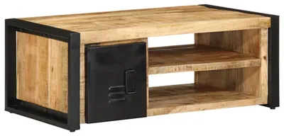 Image de vidaXL Table basse 90x50x36 cm Bois massif rugueux Mango