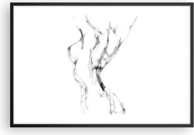 Produktbild von Gerahmtes Poster - Schwarzer Rahmen - Frau Körper Nacktheit - 91,5x61 cm - Wand Bild - Wanddeko - Wandbilder - Kunstposter - Wandposter - Bilderrahmen - Bilder - Kunstdruck - P2BAA91x61-4938