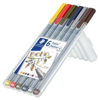 Immagine prodotto di STAEDTLER® 334SB6CS13 Fineliner triplus Boho, confezione da 6