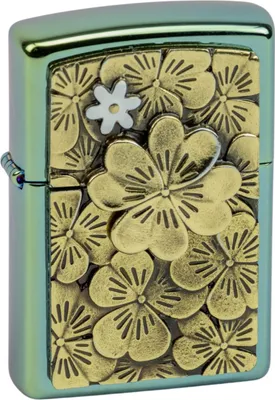 Immagine prodotto di Accendino Zippo Trick Golden Clover/Leave limitato a 1000 pezzi in piccola framebox