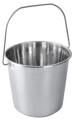 Imagen del producto de Cubeta de acero inoxidable, de 5 litros, versátil, ideal para la cocina y el jardín