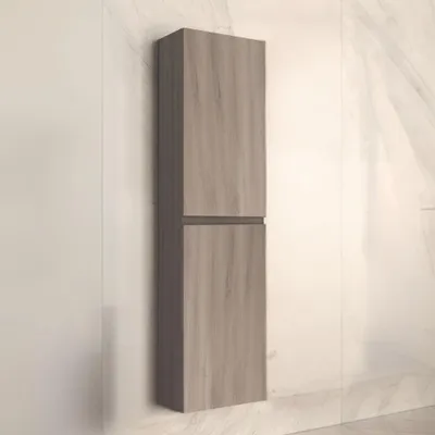 Immagine prodotto di Colonna pensile sospesa bagno colore rovere grigio Londres 2 ante 35x31x150H