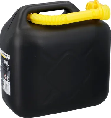 Produktbild von Dunlop Kanister 10L Wasser- und Benzinkanister UN- für Gefährliche Flüssigkeiten mit Ausgießer Schwarz/Gelb