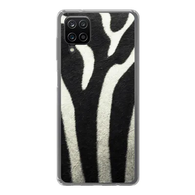 Produktbild von MuchoWow® Handyhülle Schutzhülle Hülle für Samsung Galaxy A12 Tiermuster - Zebra - Schwarz - Weiß Silikon Softcase Handy Hülle - Bild